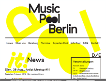 Tablet Screenshot of musicpoolberlin.net